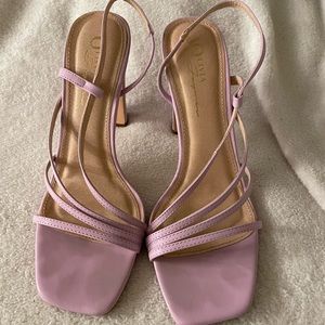 Lilac Strappy Heels